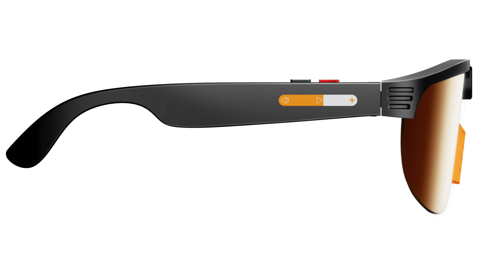 侧视图 黑色 橙镜